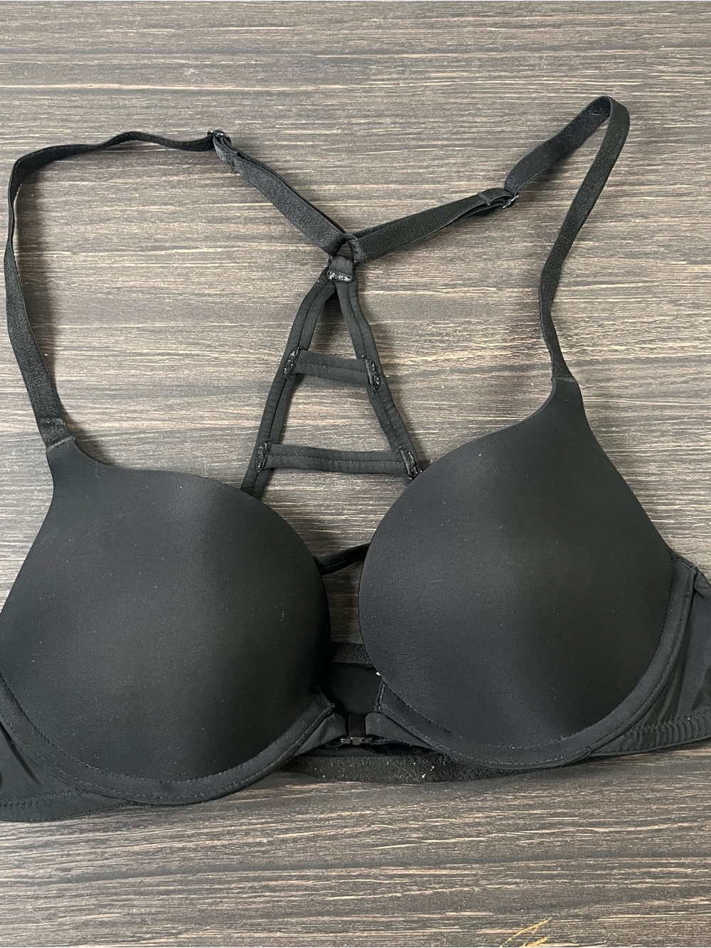 VS Strappy Back Black Push-Up Bra - Women Intimates Summer Spring bralette